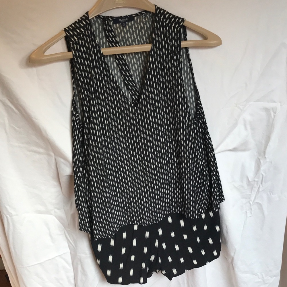 Black and white romper